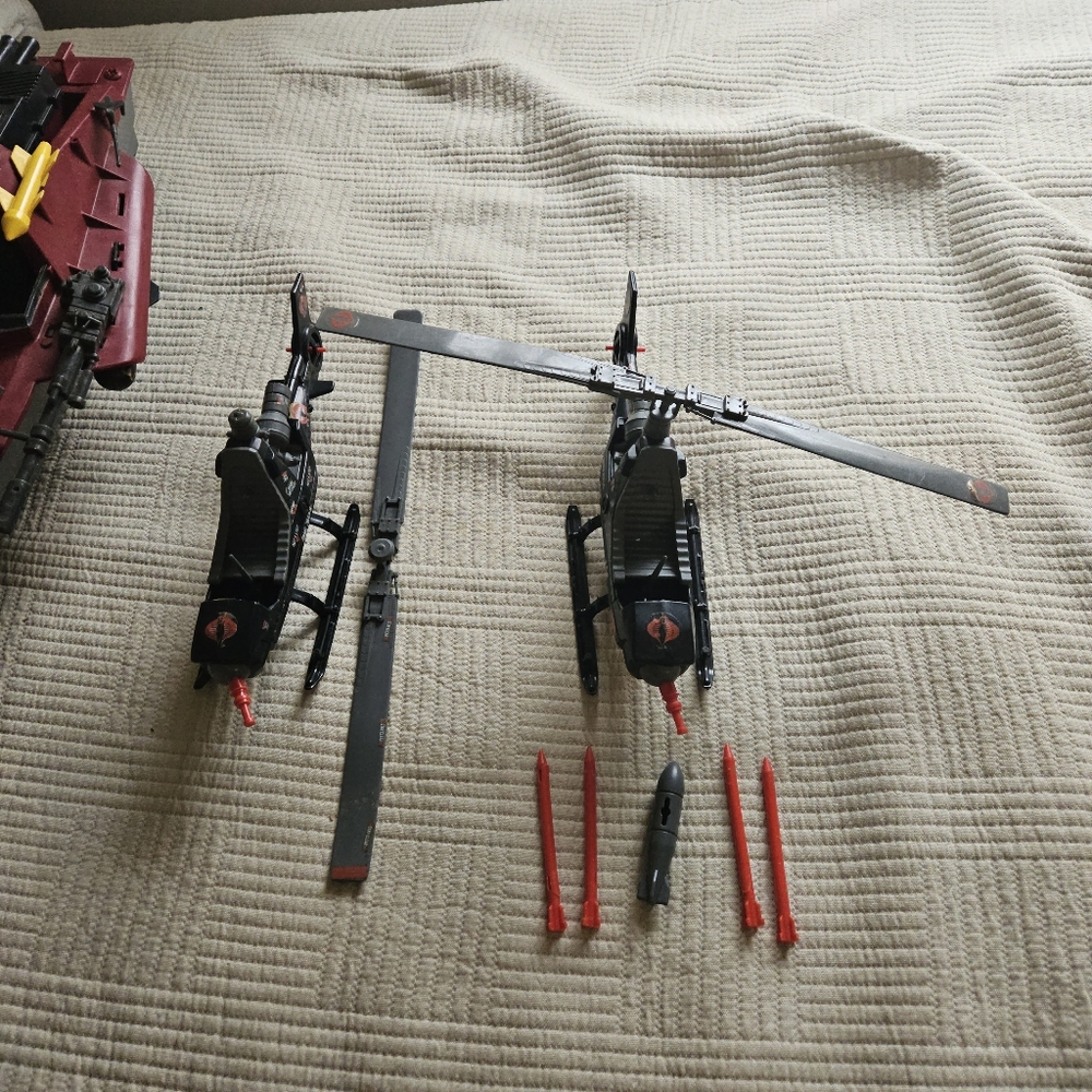 Vintage 80s G.I. Joe Cobra Fang Helicopter s